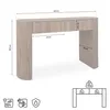 Konsolentisch im böhmischen Stil, 120 cm, 2 Schubladen, Produktbild-Vorschau 3