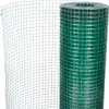 A roll of green wire mesh fencing is shown against a white background. Part of the mesh is unrolled, showing its grid pattern. Náhled obrázku produktu