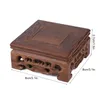 Houten voetstuk, 8x8x3,7 cm, vintage decoratie, Productafbeelding-voorbeeld 5