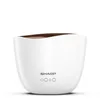 A white ultrasonic aroma diffuser with a brown interior, shown against a white background. Produktbild-Vorschau