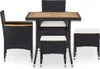 vidaXL 5dílná zahradní jídelní souprava Black Poly Rattan Náhled obrázku produktu 1