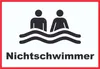 Nichtschwimmer Schild A4 Rückseite selbstklebend Produktbild-Vorschau 1