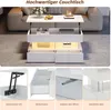 Sweiko 120 x 50 x 46 cm Anhebbarer CouchtischSofatisch mit Produktbild-Vorschau 13
