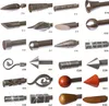 A collage of various curtain rod finials and decorative elements. Produktbild-Vorschau