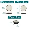 10,25 Zoll Essteller, 8 Zoll Dessertteller, 780ML Schale Voir les images du produit