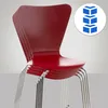 CLP 2er Set Besucherstuhl Calisto stapelbar rot Produktbild-Vorschau 4