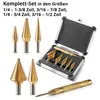 STAHLWERK HSS Stufenbohrer Set 6 Teile mit TiN-Beschichtung Produktbild-Vorschau 4