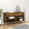 vidaXL Schuhschrank Räuchereiche 102x35x55 cm Holzwerkstoff Produktbild-Vorschau 2