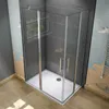 100X90X195cm Drehtür Falttür Schwenktür Eckeinstieg Dusche Produktbild-Vorschau 5