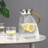 1,8L Glaswasserkrug mit Deckel – Borosilikatglas Karaffe Produktbild-Vorschau 6