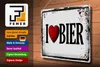 Blechschild i Love Bier, 40 x 30 cm, Blechschilder Spruch Produktbild-Vorschau 3