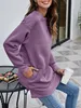ASKSA Damen Rundhals Pullover Langarmshirt Oversize Produktbild-Vorschau 4