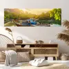 Bild auf Leinwand - Leinwandbild - Berge Boot Wasser - Produktbild-Vorschau 7