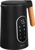 A black electric kettle with a wooden handle and a digital display showing the temperature. Náhľad obrázku produktu