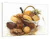 Wallario Wandbild Brot und Brötchen im eleganten Korb - mit Produktbild-Vorschau 2