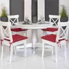 Beautissu Lot de 4 coussins de chaise 40x40 avec rubans Voir les images du produit 4