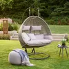 HOME DELXUE - Polyrattan Hängesessel TWIN - nur Kissen, Produktbild-Vorschau 2