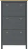 vidaXL Szafka na buty Hill Grey 72x35x124 cm lite drewno Podgląd zdjęcia produktu 8