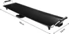 A long, black electric griddle with silver handles and legs, shown from a diagonal angle. Voir les images du produit