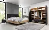 Schlafzimmer Set Beige Bett 2x Nachttische Schrank Produktbild-Vorschau 1