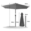 Angel Living 250cm Halbrund Sonnenschirm, Produktbild-Vorschau 2