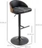 HOMCOM 2er-Set Barhocker drehbare Barstühle mit Fußstütze Produktbild-Vorschau 11