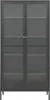 vidaXL Vitrine Anthrazit 90x40x180 cm Stahl und Gehärtetes Produktbild-Vorschau 3