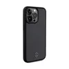 A black iPhone case with a carbon fiber texture and a Mercedes-Benz logo. Produktbild-Vorschau