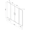 Mexen Velar Duo 2-Flügel-Badewannenwand Regulierbare 150 x Produktbild-Vorschau 5
