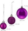 Relaxdays Weihnachtskugeln im 76er Set, Kunststoff, Produktbild-Vorschau 4