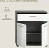 Blake Badschrank 1 Schublade 2 Türen weiß Hochglanz, grau. Produktbild-Vorschau 9