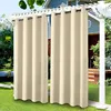 2er Set Outdoor Vorhang Wasserdicht Gardinen Blickdicht Produktbild-Vorschau 3