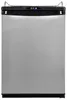 A silver and black mini-fridge with a chrome rack on top. Produktbild-Vorschau
