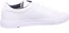 A side view of a white leather sneaker. Voir les images du produit