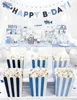Torebki na popcorn w paski 7,5x7,5x12,5 cm zestaw 6 Podgląd zdjęcia produktu 4