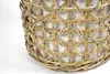 A close-up view of the woven rattan material of a laundry basket. Náhled obrázku produktu