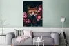 MuchoWow® - Leinwandbilder - Fuchs - Blumen - Tiere, Produktbild-Vorschau 2