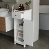 Mobile da bagno bianco a colonna, alto, con 2 ripiani e un Anteprima dell’immagine prodotto 2