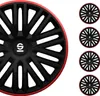 Sparco Radkappen 16 Zoll Bergamo Schwarz Rot 4tlg Produktbild-Vorschau 3