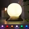 Okrúhla USB LED dotyková lampa strieborná Náhľad obrázku produktu 3