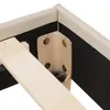 Homestyle4u Polsterbett 140x200 mit Lattenrost Beige Produktbild-Vorschau 7