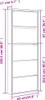 Schuhschrank Mit Spiegel 5 Fächer Braun Eiche 63X17X169,5 Produktbild-Vorschau 11