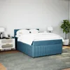 Boxspringbett mit Matratze Blau 140x190 cm Samt Produktbild-Vorschau 5