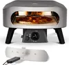 A gas pizza oven with a pizza inside, shown with a pizza peel in the foreground. Produktbild-Vorschau