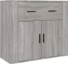 vidaXL Highboard Grey Sonoma Dřevěný materiál Náhled obrázku produktu 7