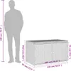 Gartenschrank Grau 110x55x60,5 cm Poly Rattan Produktbild-Vorschau 9