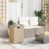 An outdoor patio scene with a propane tank cover table, a sofa, and a fire pit. Produktbild-Vorschau