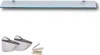 A glass shelf with its mounting hardware. Produktbild-Vorschau