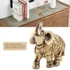 Rzeźba złotego słonia Lucky Feng Shui Figurka bogactwa Podgląd zdjęcia produktu 5