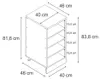 Küchenschrank für Dachschrägen Vicco R-Line Weiß/Weiß 40 cm Produktbild-Vorschau 2